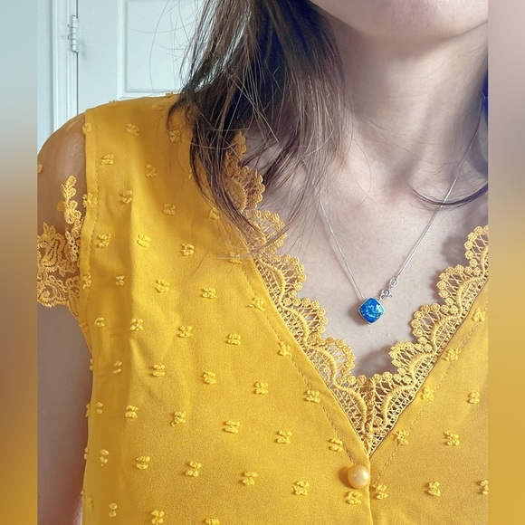 019 Boho Swiss Dot puff sleeve Floral Lace Blouse - Picture 15 of 15